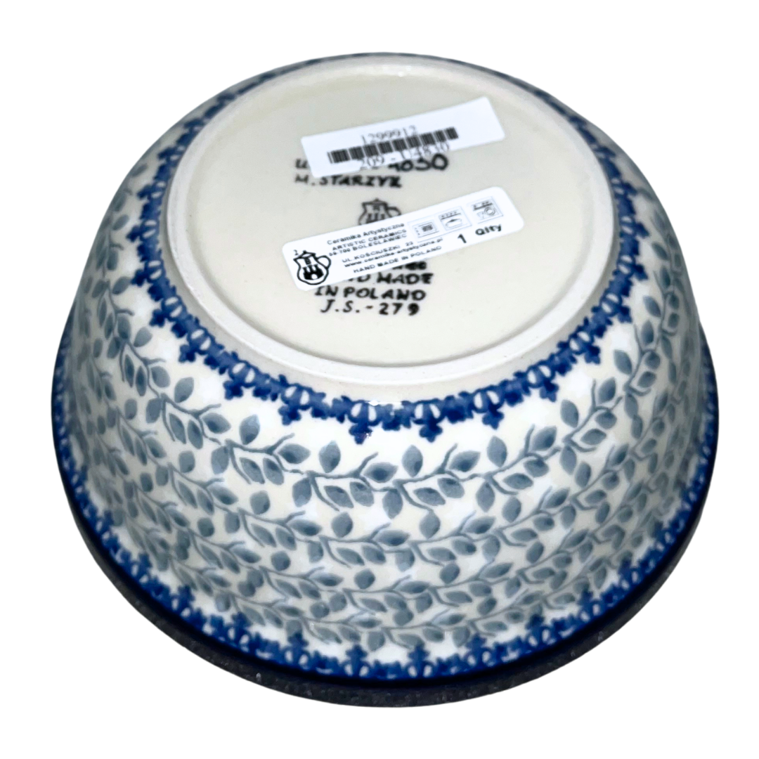 Handmade Polish pottery in pattern U4830 Bullfinch on Blue featuring delicate birds and classic cobalt designs. Durable, oven-safe stoneware from Poland.
