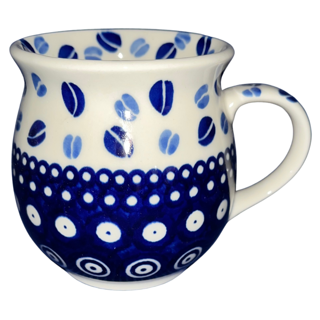Kaola Studio Polish Pottery 9 oz Bubble Mug in Blue Coffee Beans. Limited Edition, Signed by P. Pachom 2026