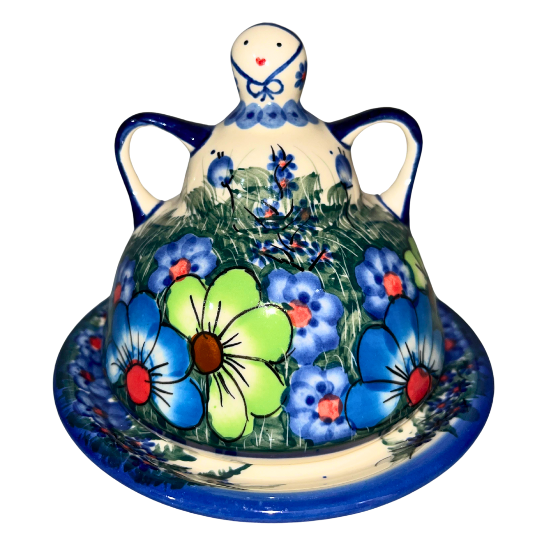 Ceramika Kalich Pattern 127/5 Wildflowers Polish pottery with colorful hand-painted floral design. Authentic Bolesławiec stoneware, durable, dishwasher, microwave, oven, and freezer safe.