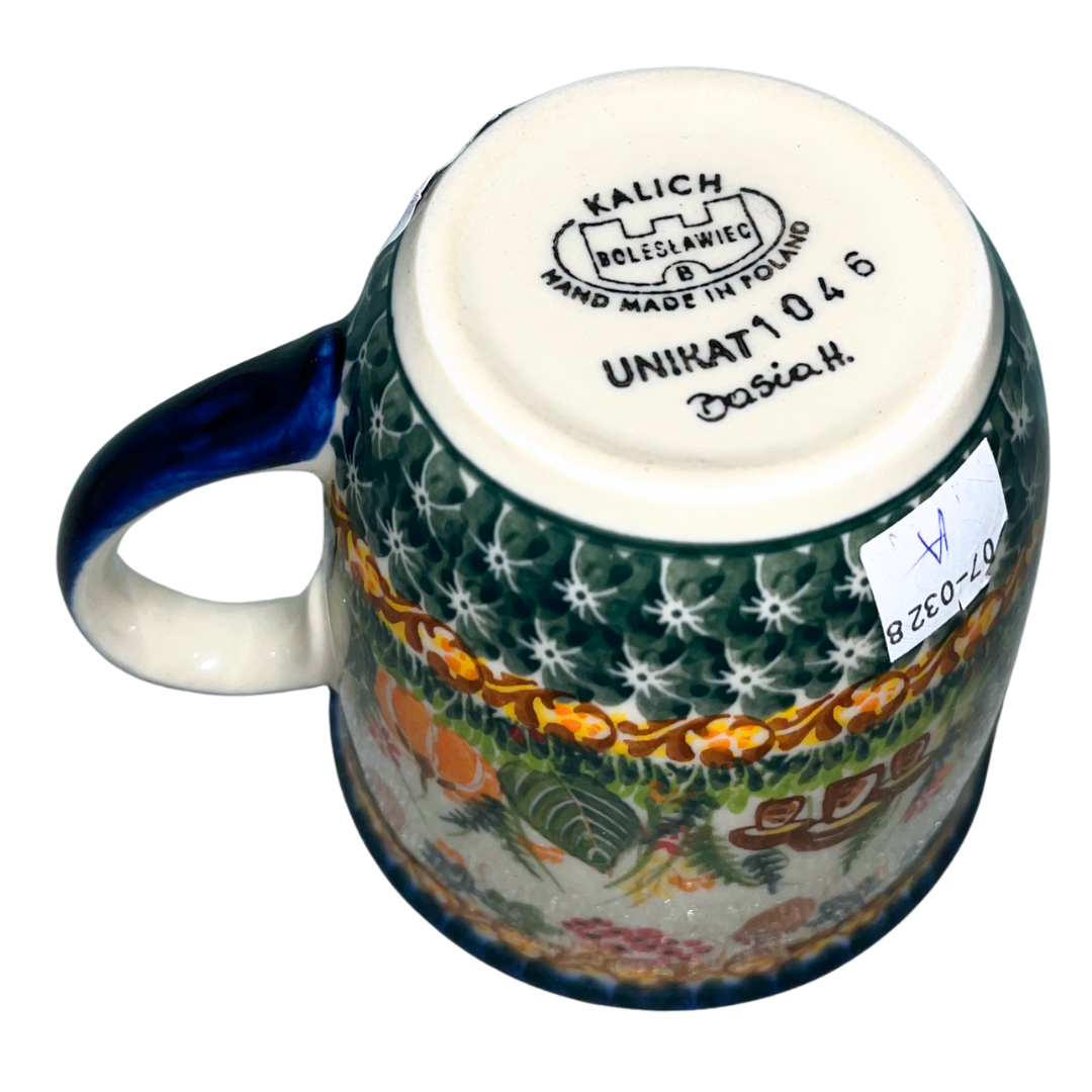 Charming Ceramika Kalich Pattern 1046 Hedgehogs and Acorns Polish pottery. Hand-painted with hedgehogs, acorns & leaves. Dishwasher, microwave & oven safe.