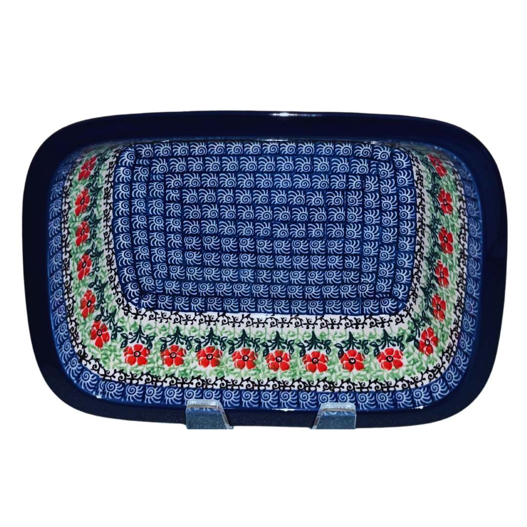 Ceramika Artystyczna 1916X Polish Pottery 7 x 10 inch Rectangular Baker - Maraschino