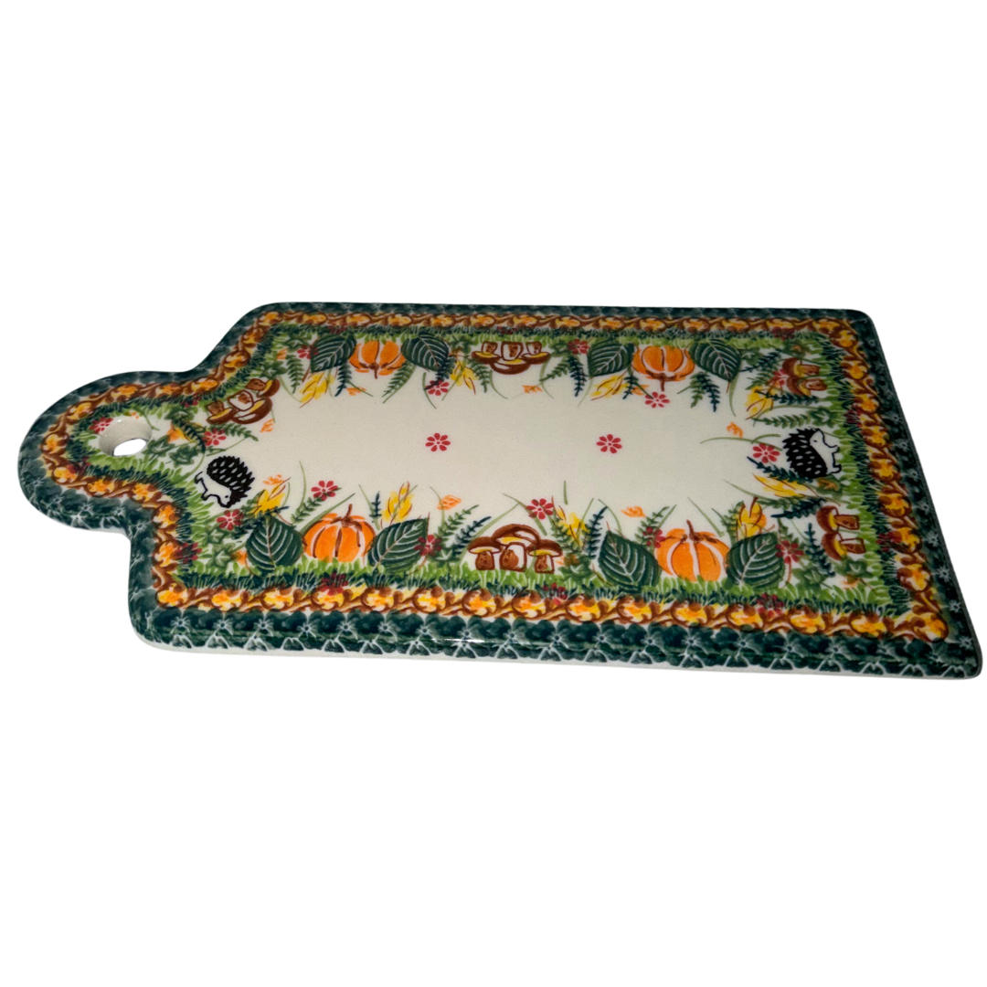 Charming Ceramika Kalich Pattern 1046 Hedgehogs and Acorns Polish pottery. Hand-painted with hedgehogs, acorns & leaves. Dishwasher, microwave & oven safe.