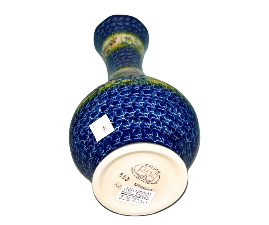 Kalich Polish Pottery Golden Honey pattern featuring hand-painted bees and wildflowers. A charming, durable stoneware collection perfect for everyday use and collecting.