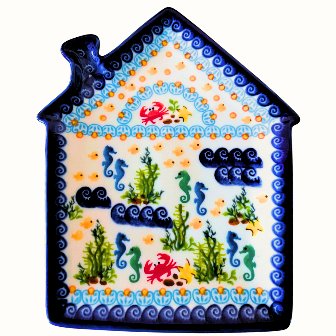 Kalich Polish Pottery House Plate 7790 Sealife Crabs 884