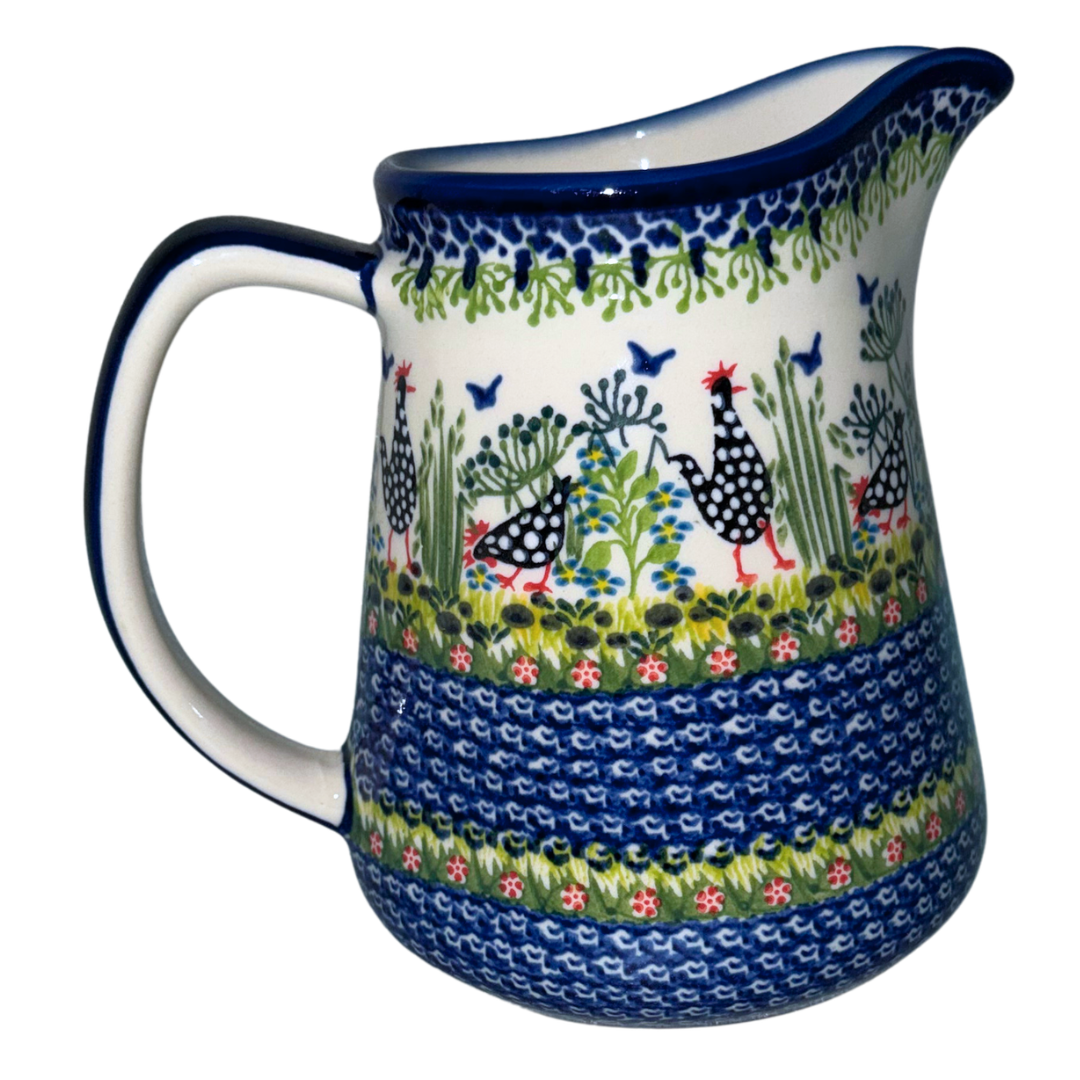 KALICH Polish Pottery Pitcher 48 oz Polka Chicken 950