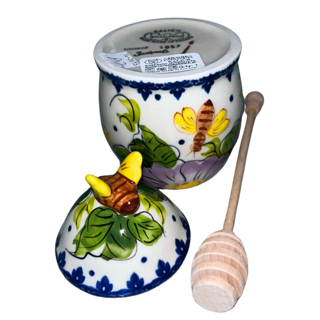 Kalich Polish Pottery HONEY POT pattern 1057 Monarch
