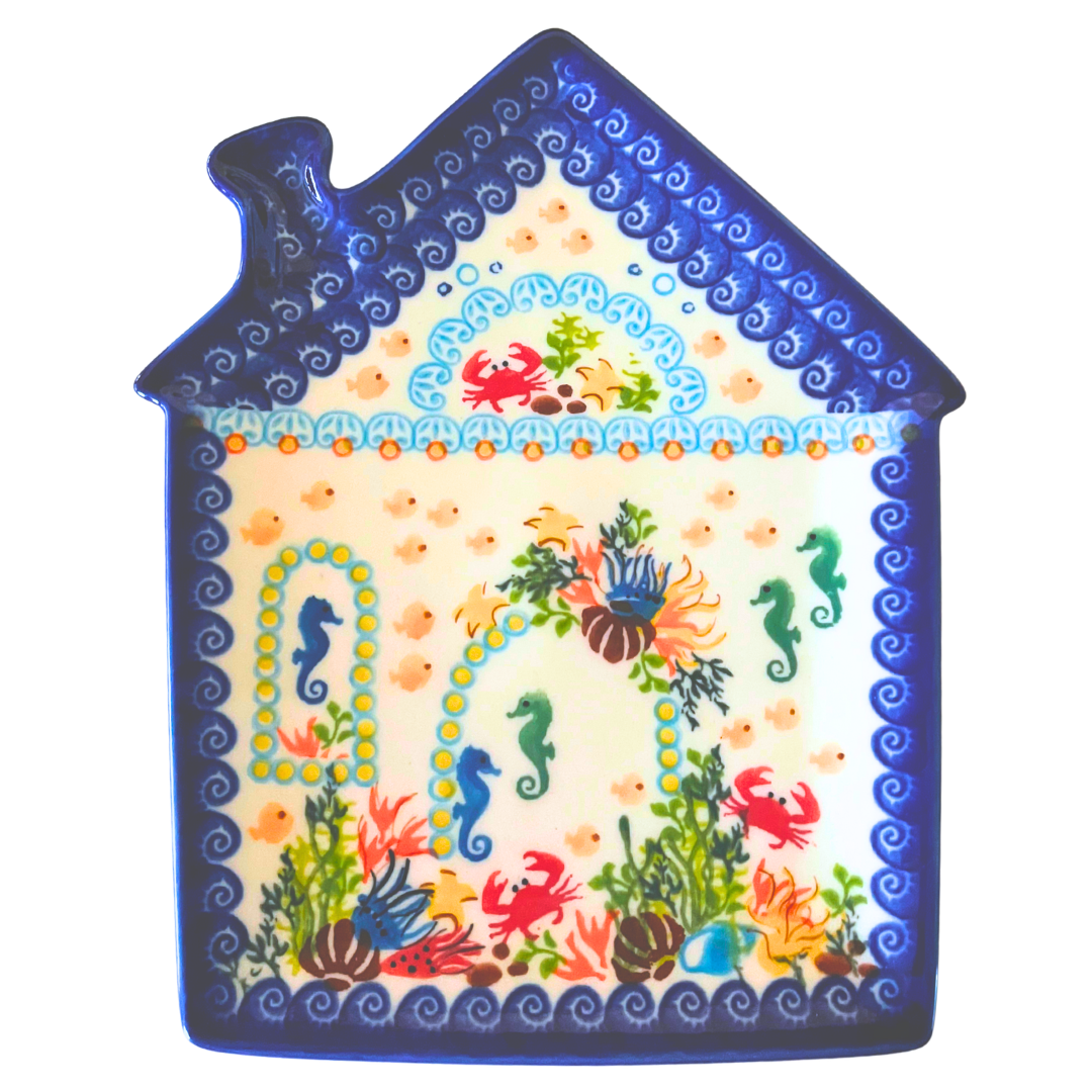 Kalich Polish Pottery House Plate 7791 Sealife Crabs 884