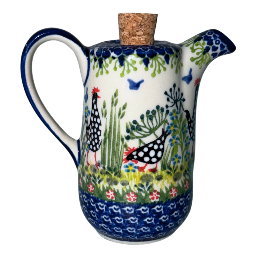 KALICH Polish Pottery Vinegar Bottle 7 oz Polka Chicken 950