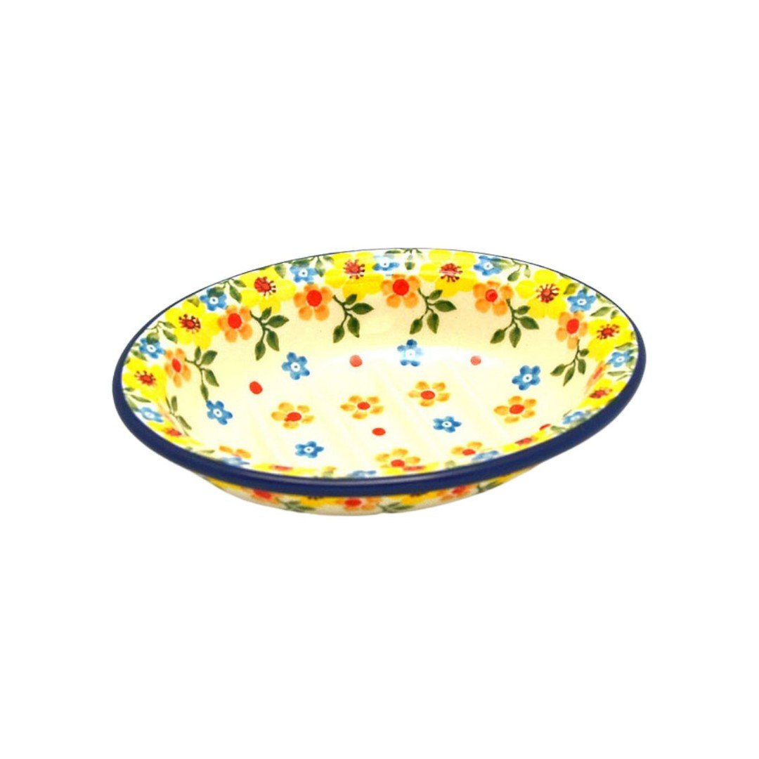 Ceramika Artystyczna Polish Pottery 2225X 5 inch Soap Dish Buttercup