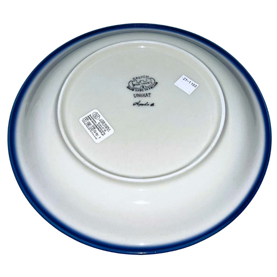 Ceramika Kalich Stars & Stripes features red, white and blue stars with patriotic heart motifs and cobalt accents. Hand-painted Polish pottery handcrafted in Poland.
