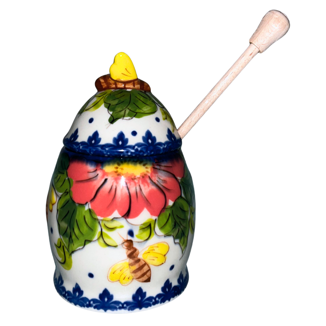 Kalich Polish Pottery HONEY POT pattern 1057 Monarch