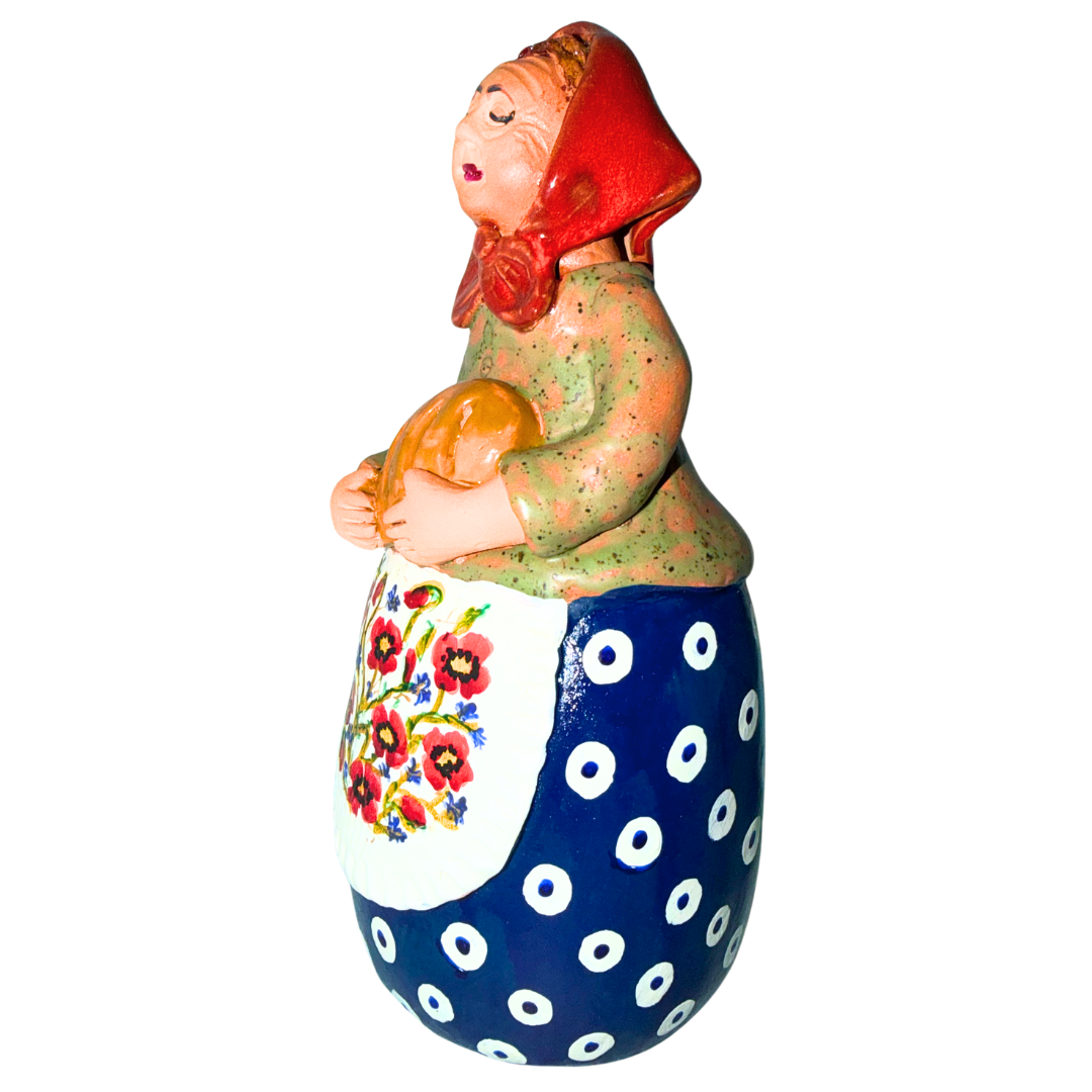 Each grandmother (“Babcia”) is carefully sculpted and painted by hand, making every piece a one-of-a-kind work of folk art.