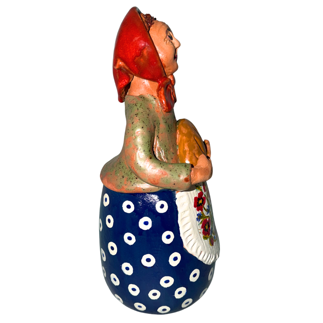 Each grandmother (“Babcia”) is carefully sculpted and painted by hand, making every piece a one-of-a-kind work of folk art.