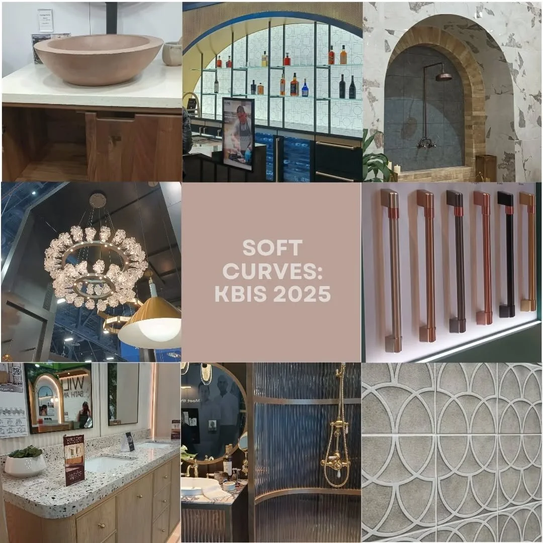 It's a curvy, curvy world at KBIS this year 🩷 

✨ Curves as opposed to hard edges make a home subconsciously feel safer to navigate in ✨ @kbis_official @arizonatile @nativetrails @cafeappliances @zlinekitchen