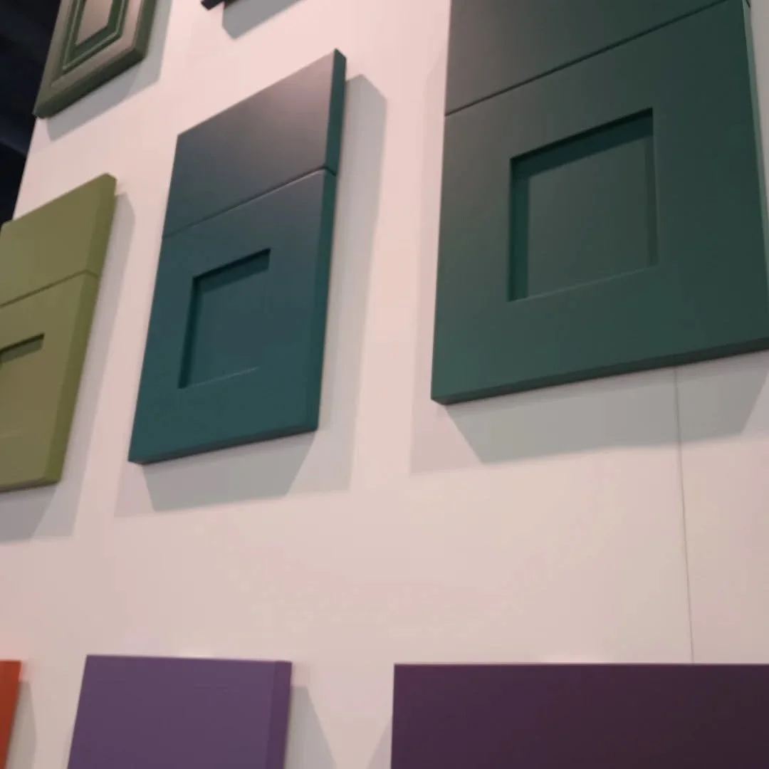 Cabinet doors in all the colors 😍 #kbis #kitchenandbathdesign @kbis_official