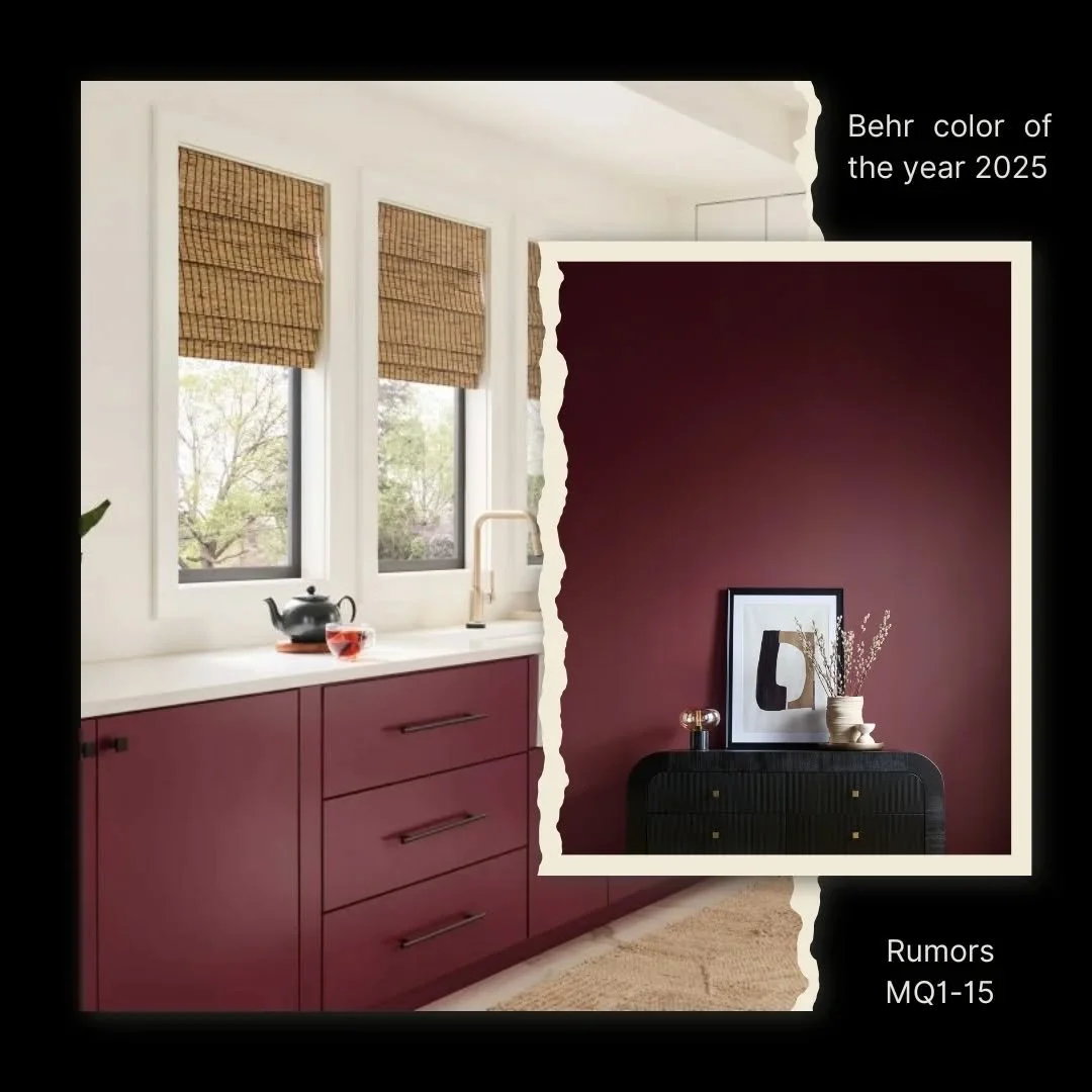 Behr's color of the year 🙌😍 #deeprubyred  #coloroftheyear2025 #moodyreds #bringonthecolor