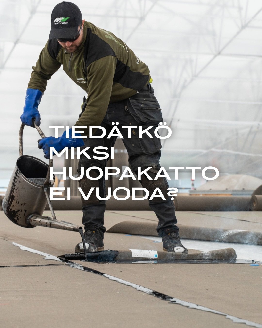Tied&auml;tk&ouml; miksi huopakatto ei vuoda? 👀