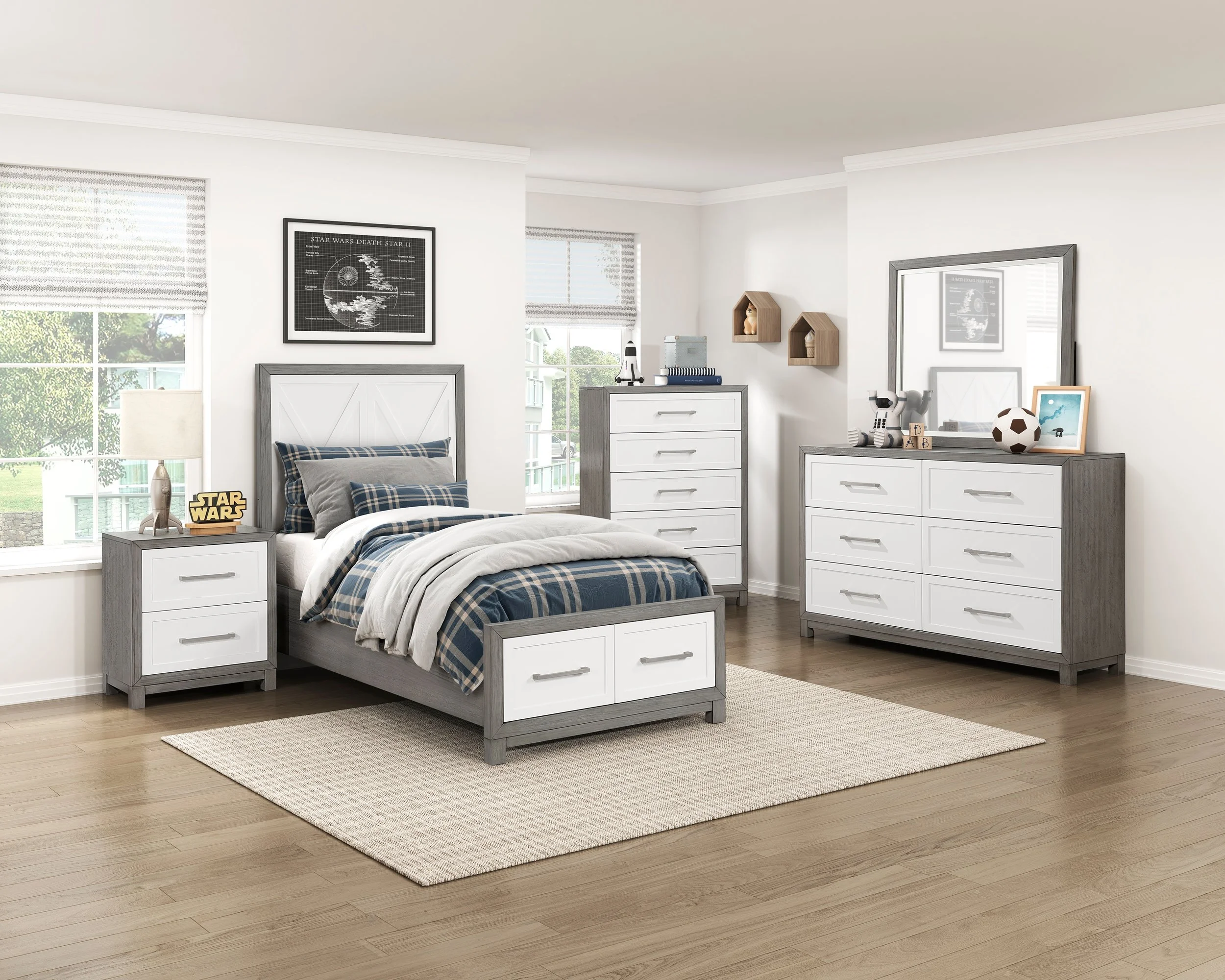 Rowan Twin Platform Bed With Footboard Storage