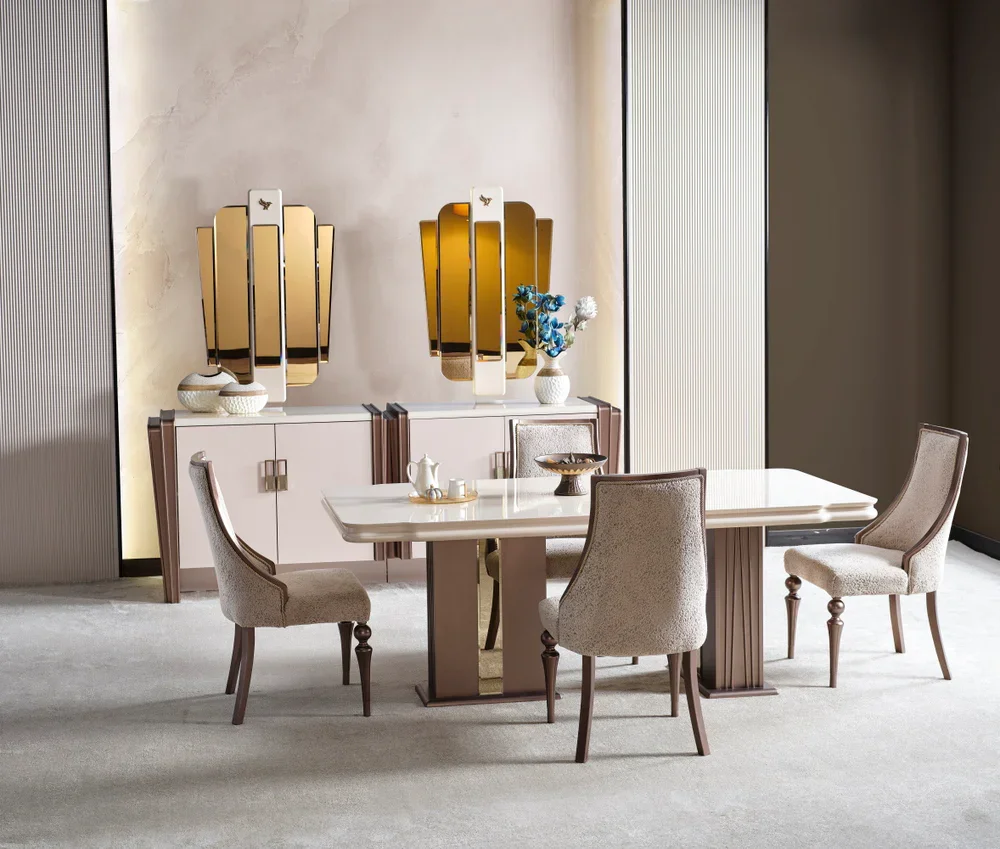 Nirvana Dining Table & 6 Dining Chairs