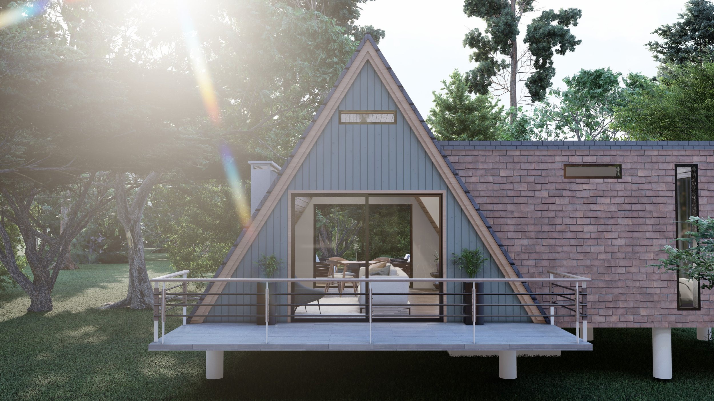 6x11 Meters A Frame House_Back Elevation.jpg