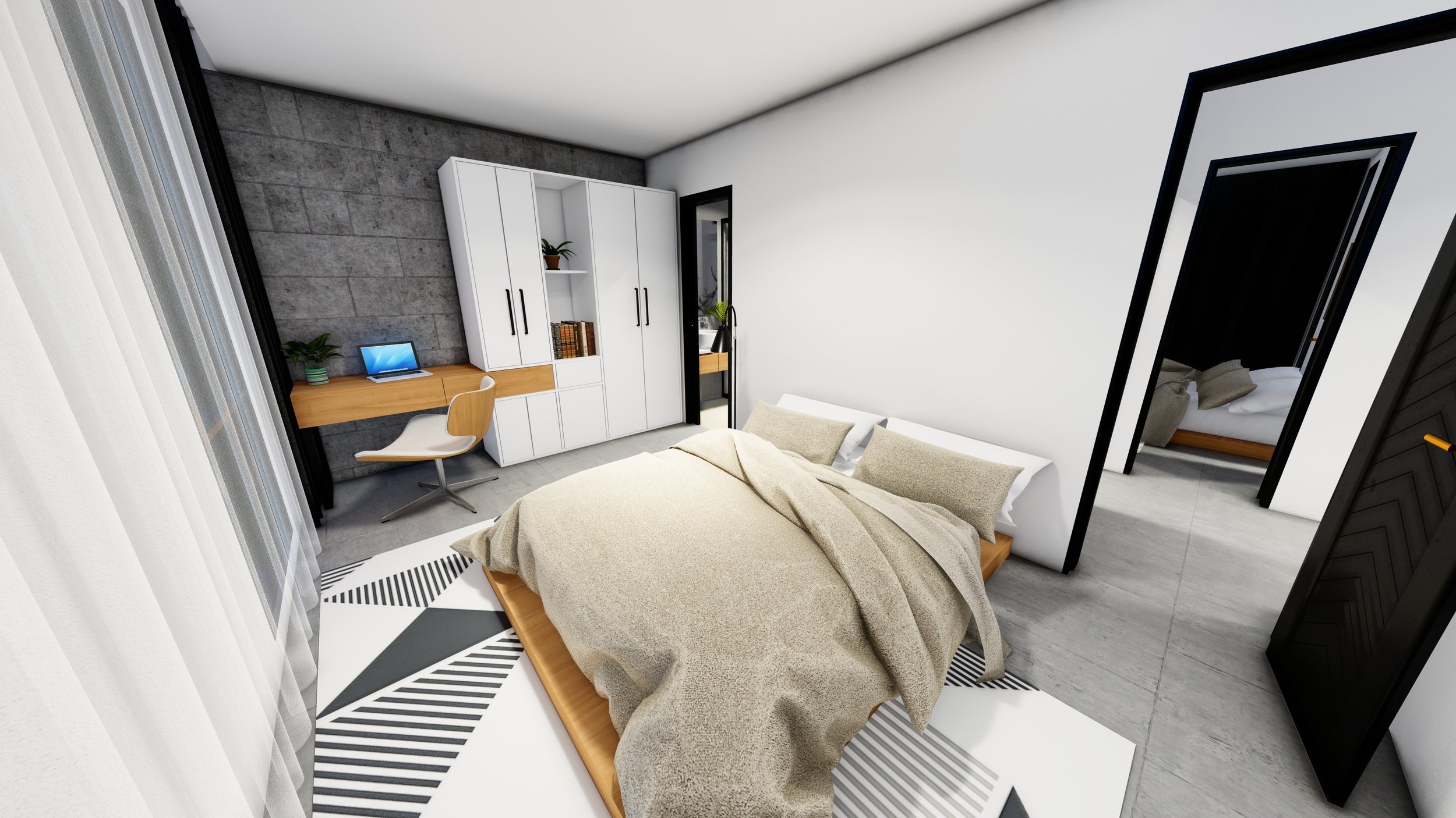 8x13 Meters Small House FLOORPLAN | 2 Bedroom House Plan | Modern Small ...