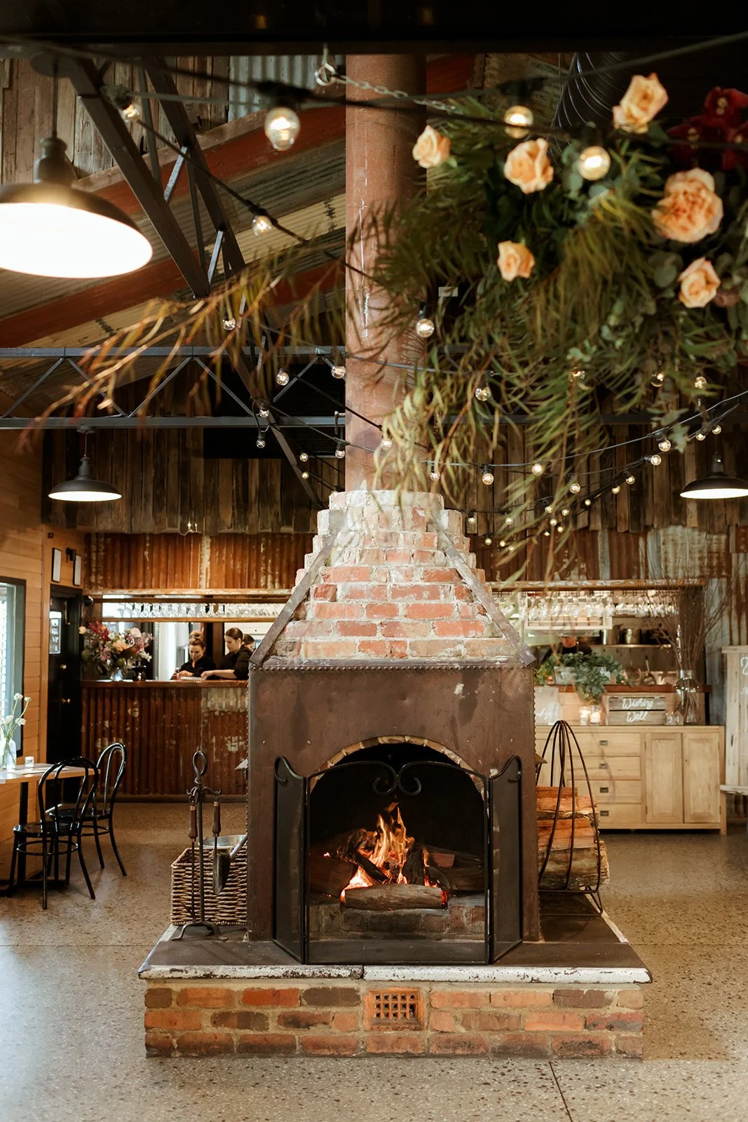 Rustic barn-style reception in the Yarra Valley