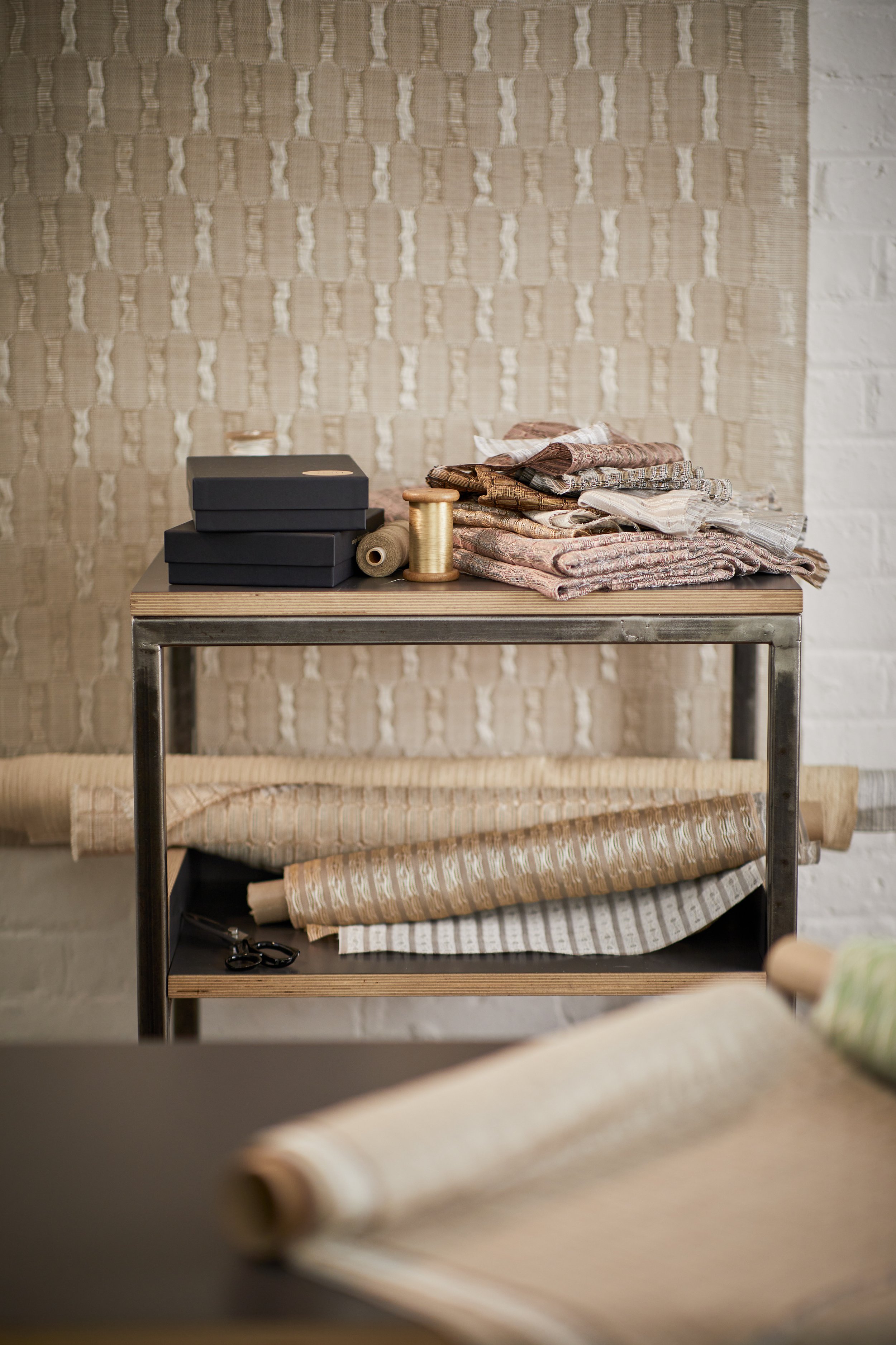P- fabric on workshop table 2.jpg