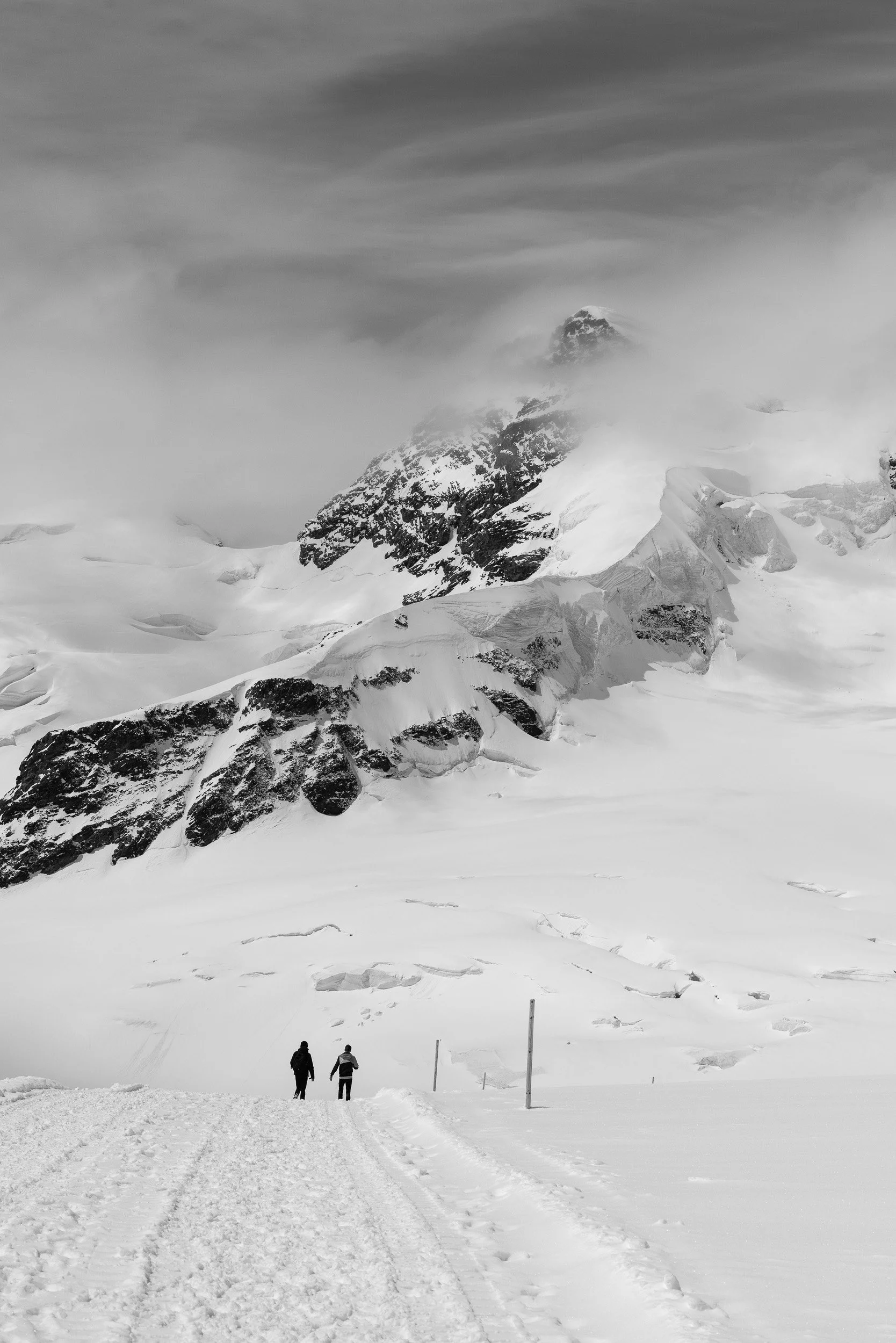 Trekking on Aletsch Glacier