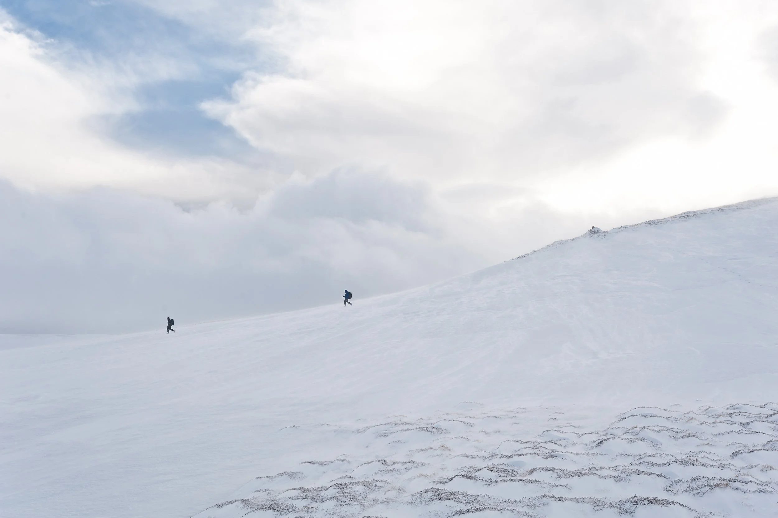 Winter hillwalking in the Cairngorms, Scotland