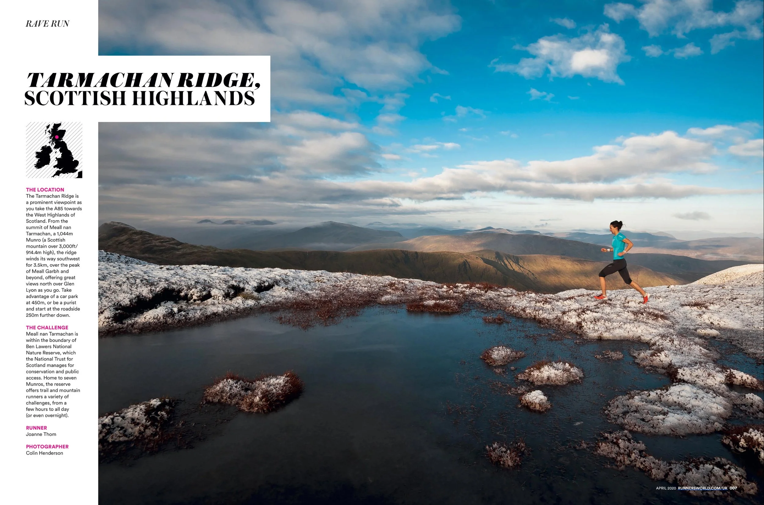 Joanne Thom on Meall nan Tarmachan in Scotland