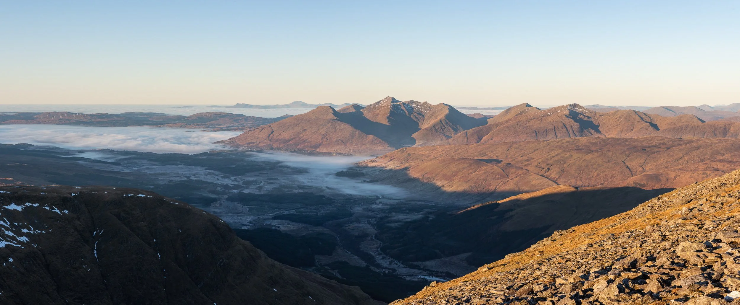 Looking over to Ben Cruachan and Stob Daimh from the summit of Ben Lui, a Munro in the West Highlands of Scotland. Image © Colin Henderson Photography. Permission required before use. To license this image, please contact me quoting the file referenc