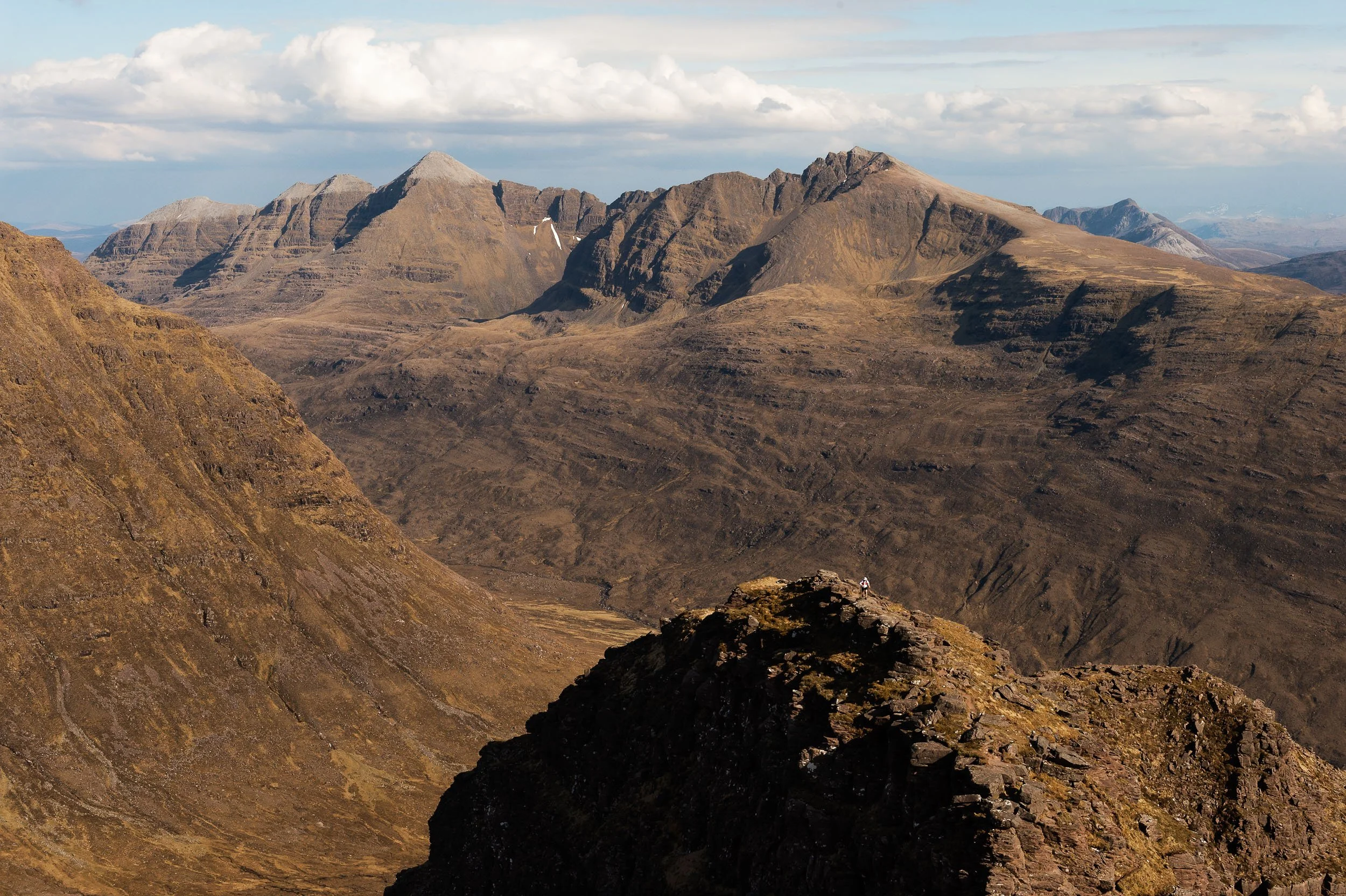 Donnie Campbell running on the Horns of Alligin, Torridon, Scotland