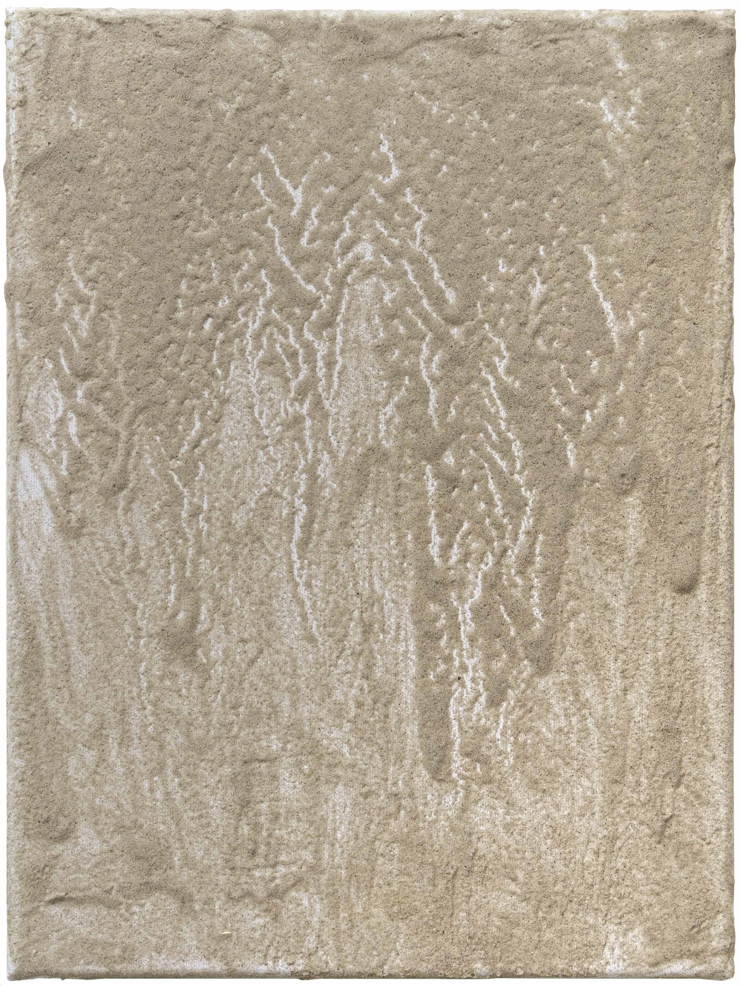 I Move Through My Days Lighthearted and Carefree Knowing Everything Is Well, quartz sand on canvas, 30 x 40 cm , 2023