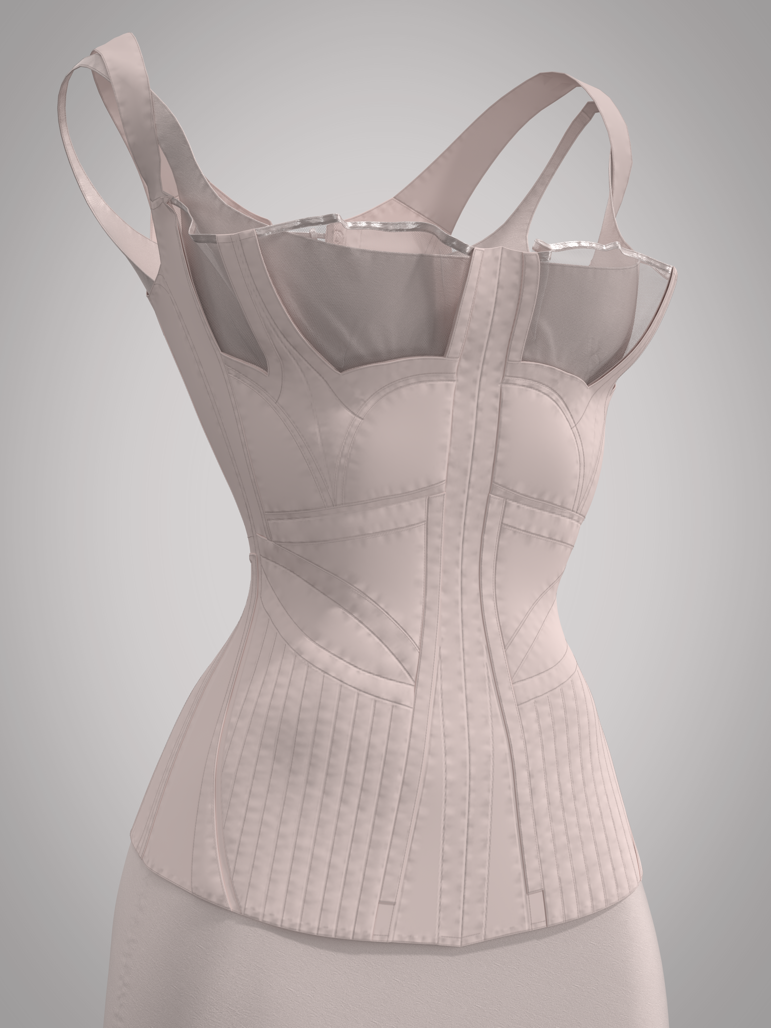 digital 3d replica of historical garment from 1800s