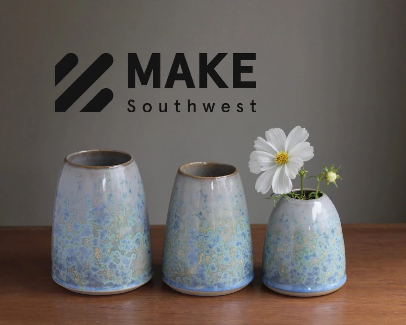 Packing up some of my handcrafted stoneware pieces to take to @makesouthwest for their Under the Tree exhibition.
Vases and dishes in pink, blue and green crystalline glazes. Inspired by nature, to be enjoyed in your home. 
They&rsquo;ll be part of t