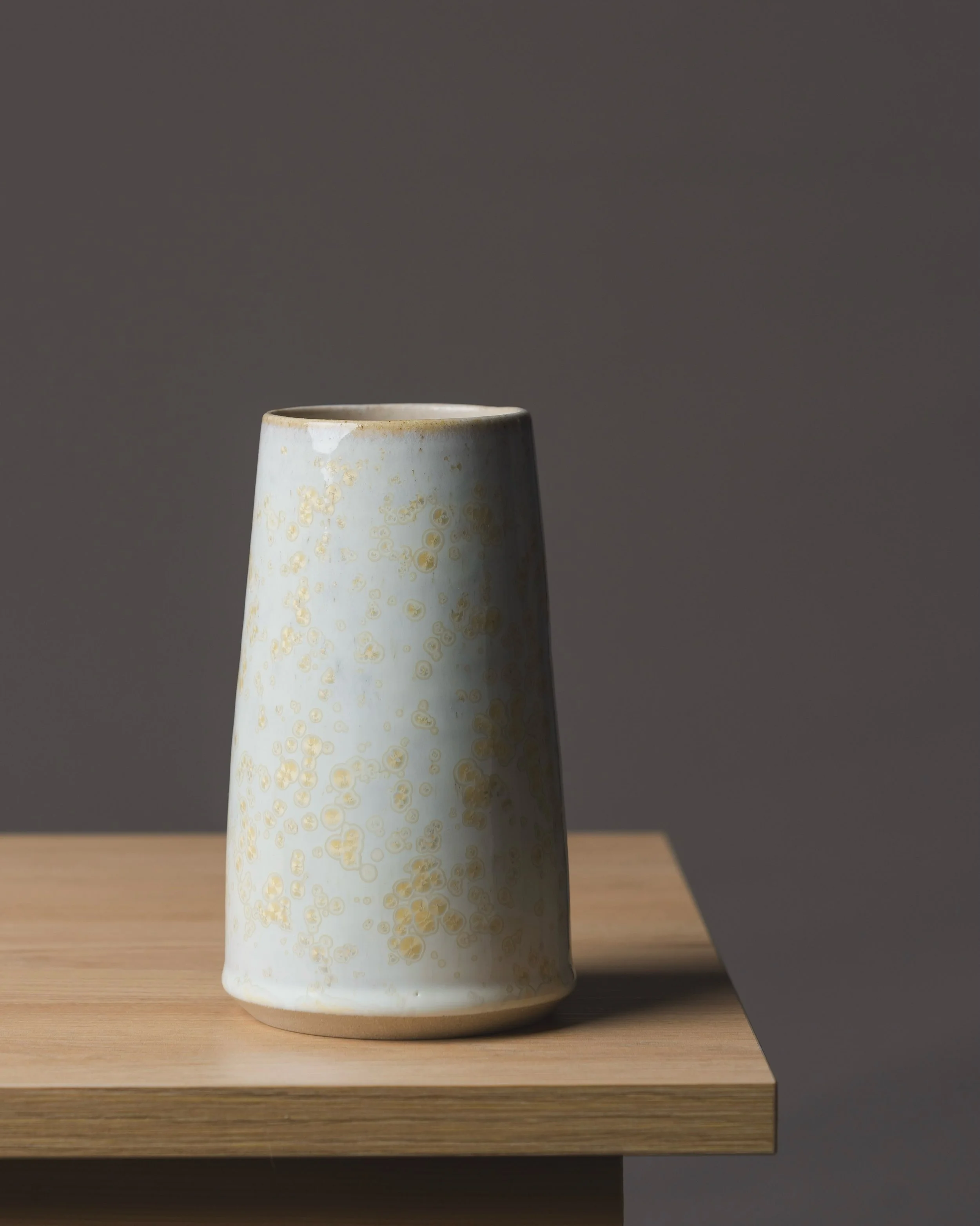 Thrown stoneware vessels with crystalline glazes. Inspired by the coastline and its surrounding natural landscape.

#milieuopencall2026  #contemporaryceramics  #studiopottery  #crystallineglaze