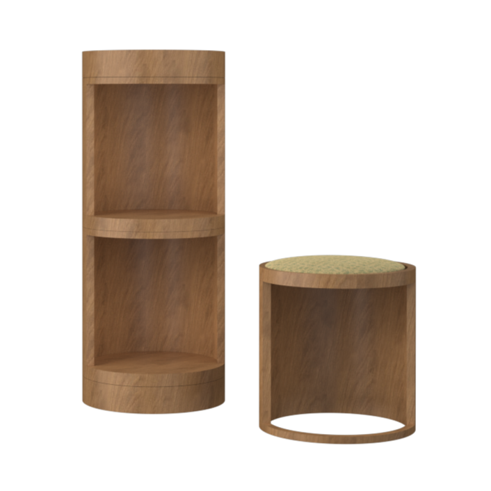 Stacked Stool Shelf System