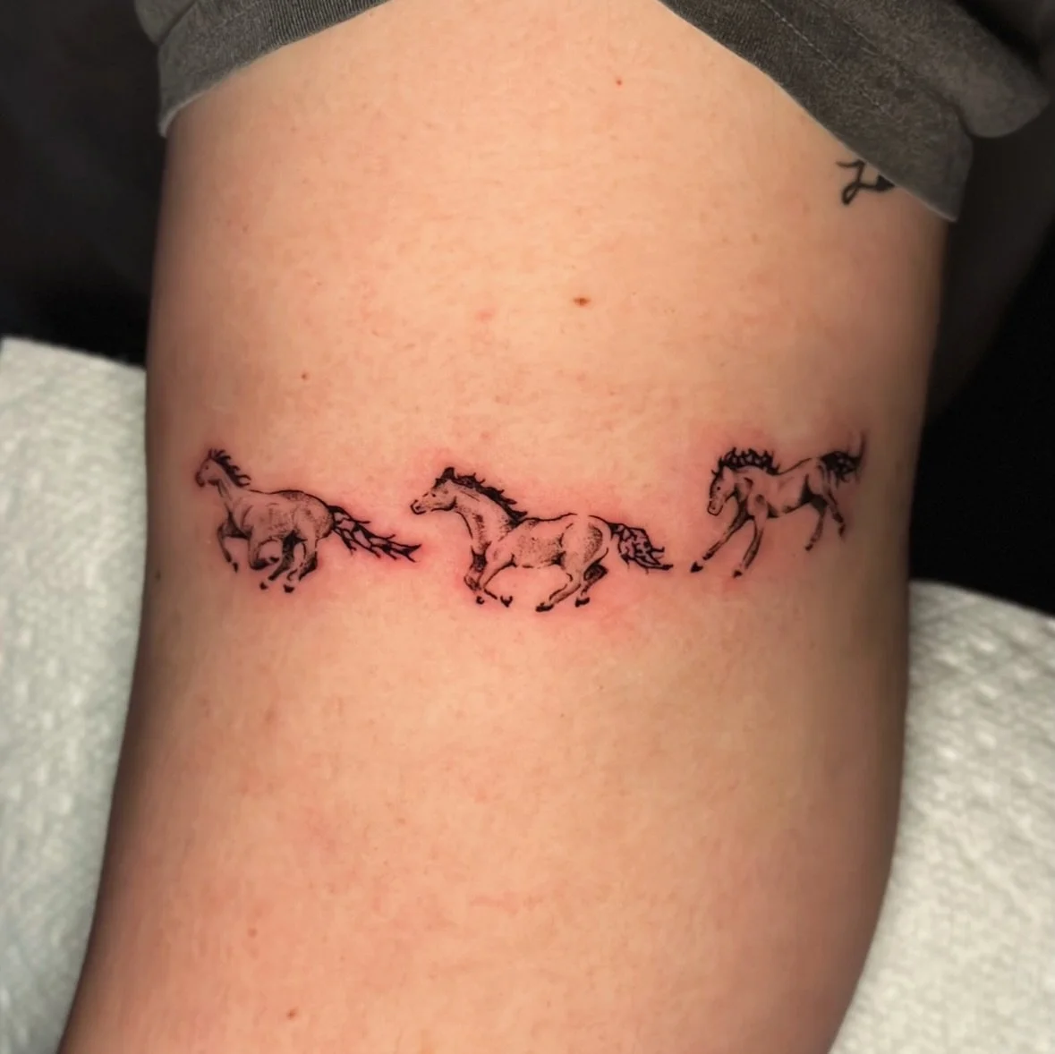 &ldquo; &lsquo;Hey&rsquo; is for horses! &rdquo;

Thanks for coming back to the shop for another tat, @mikaelaa13 🤠