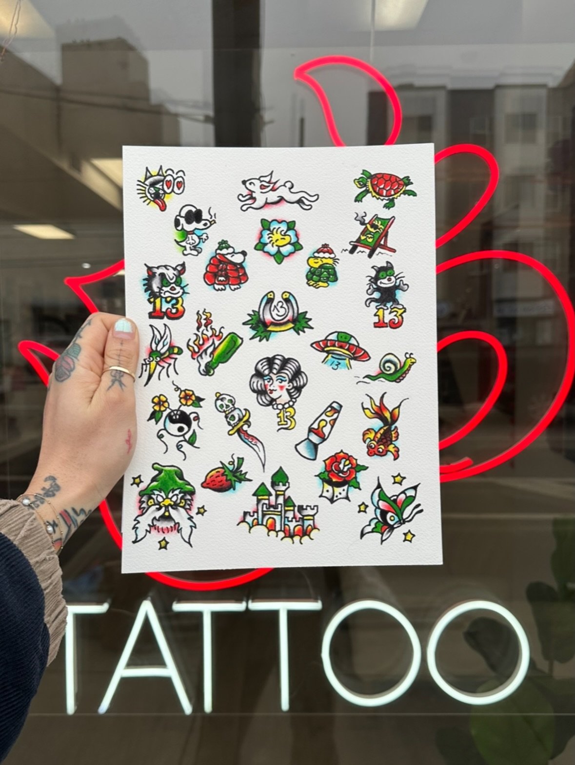 Friday the 13th Flash Day ! This Friday, March 13th !
11am &lsquo;til the last person ! First come, first serve !
$130 for color - $100 for black n grey ! Arms n Legs !

Come get one of these or many other designs from previous F13Days! See you at th