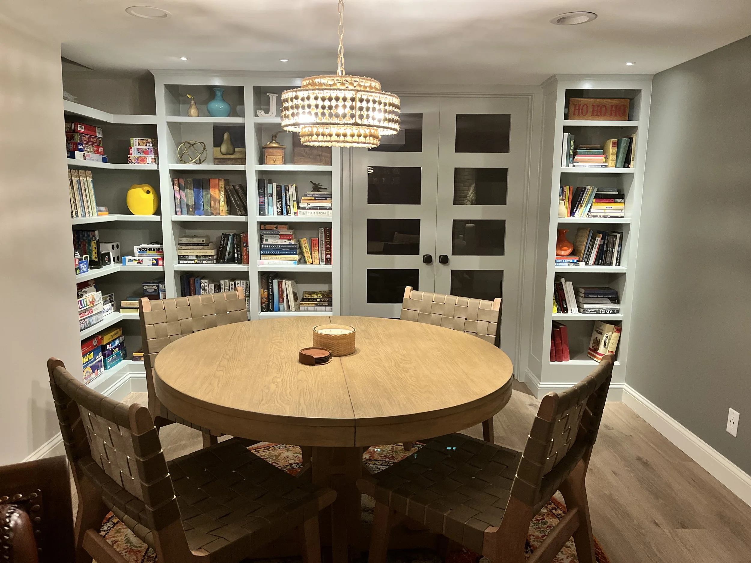 Game room bookshelves