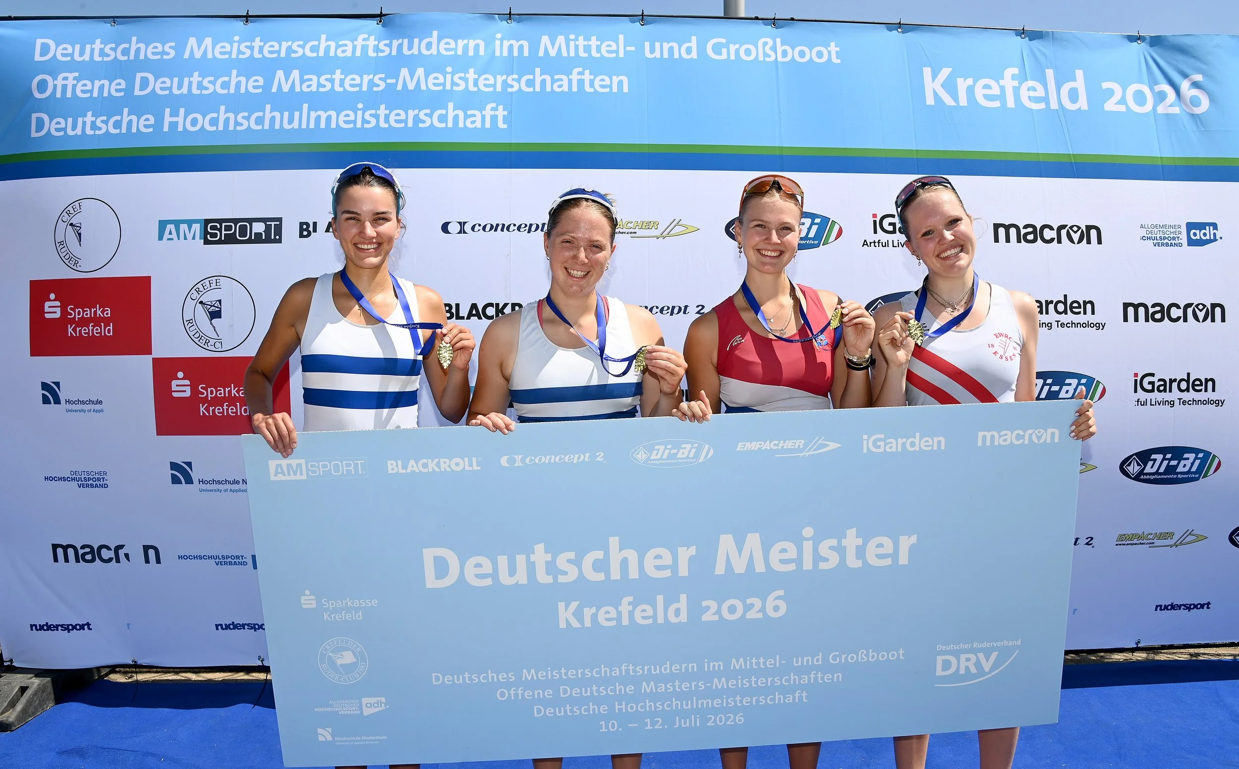 Kathleen Bartkowiak wird Deutsche Großbootmeisterin im Vierer ohne