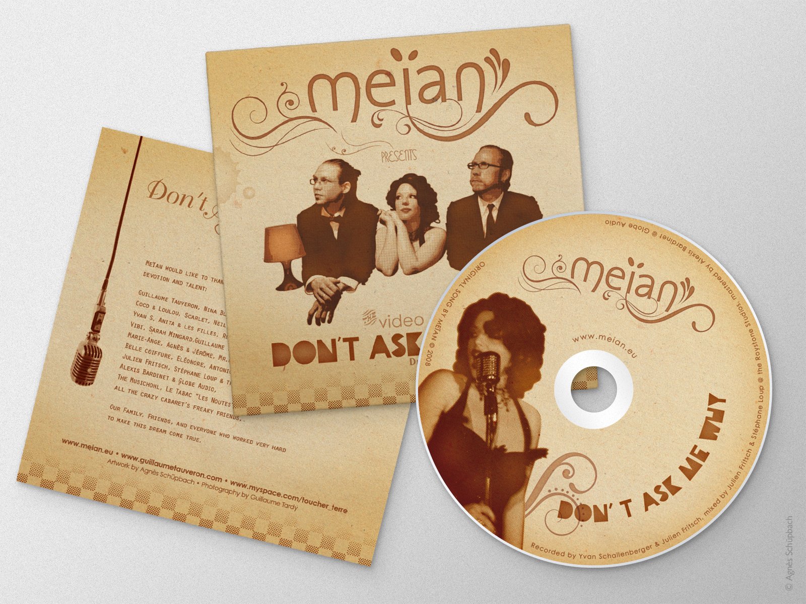 Création de la pochette du clip DVD single "Don't ask me why" de meïan.