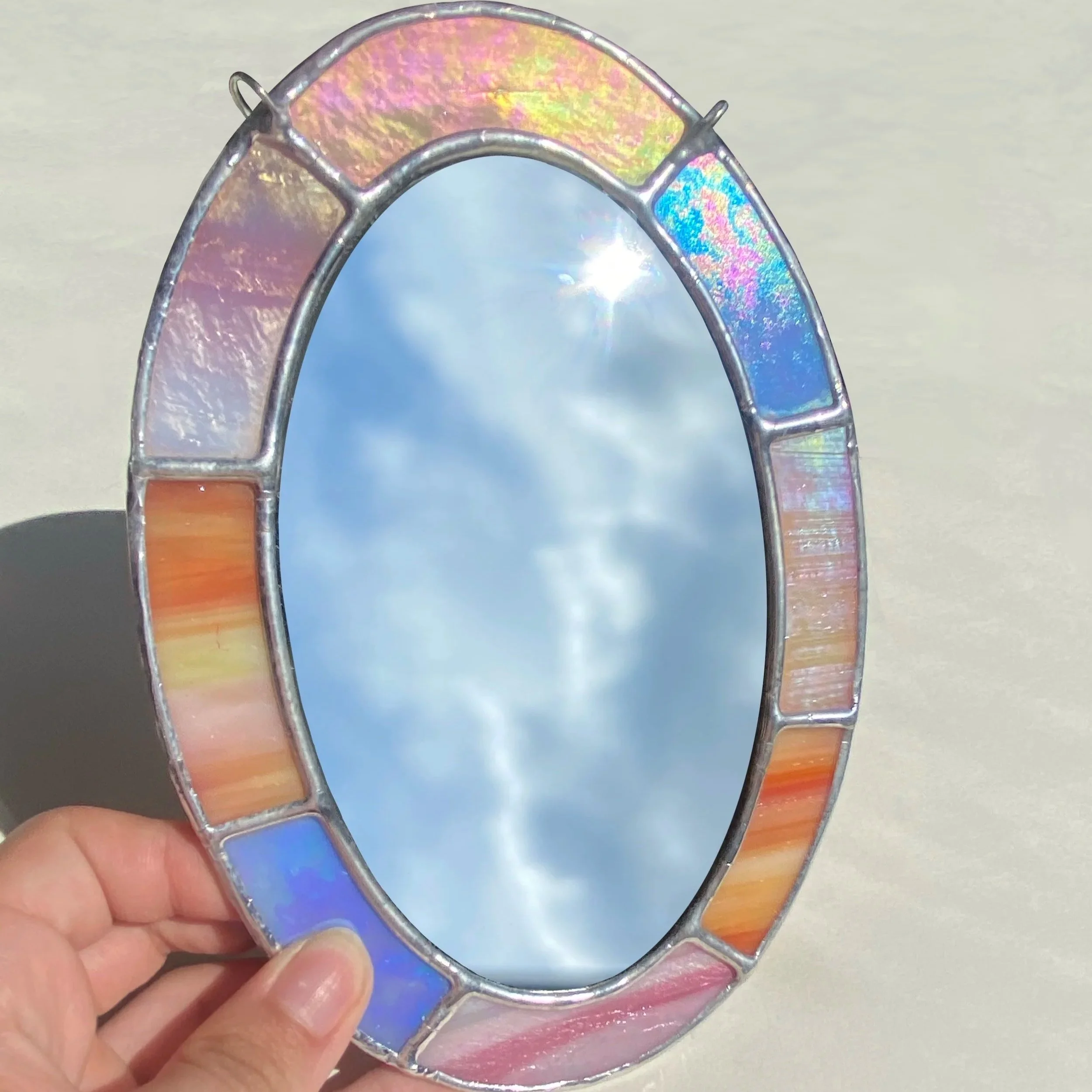 Iridescent Oval Mirror i.