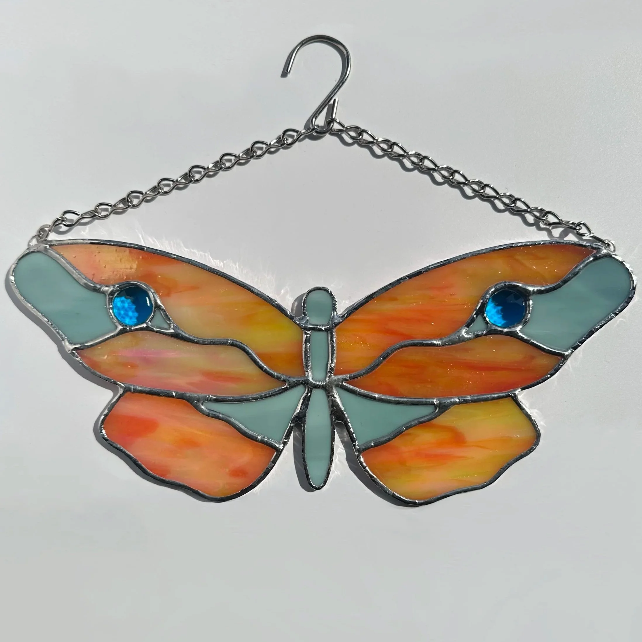 Teal & Irid Orange Butterfly