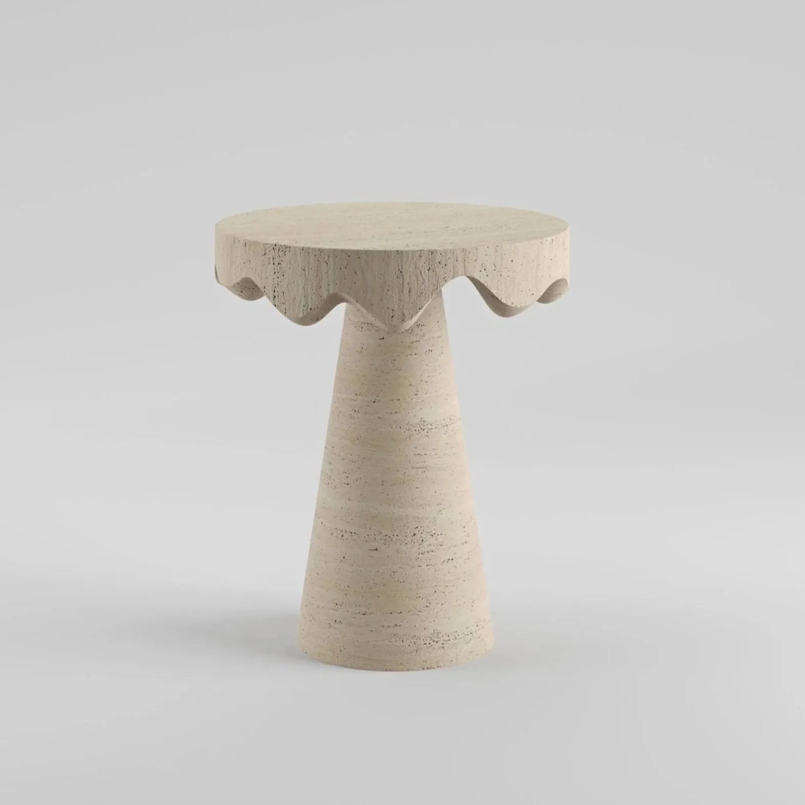 DRIPOTLÉ TRAVERTINE SIDE TABLE