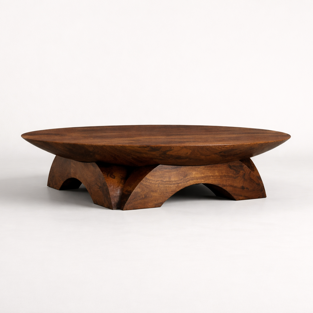 DOME WALNUT COFFEE TABLE