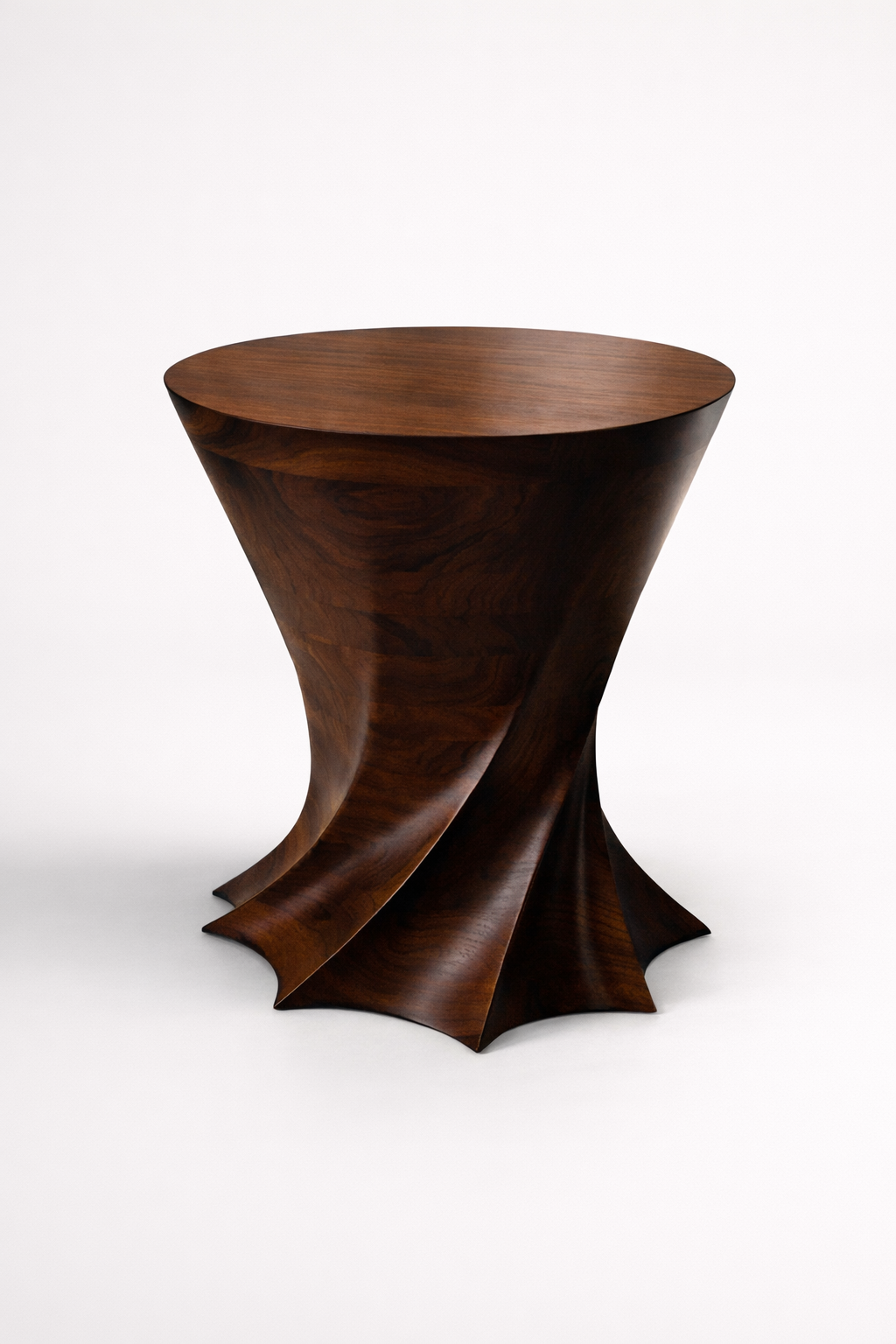 TORQUE WALNUT SIDE TABLE