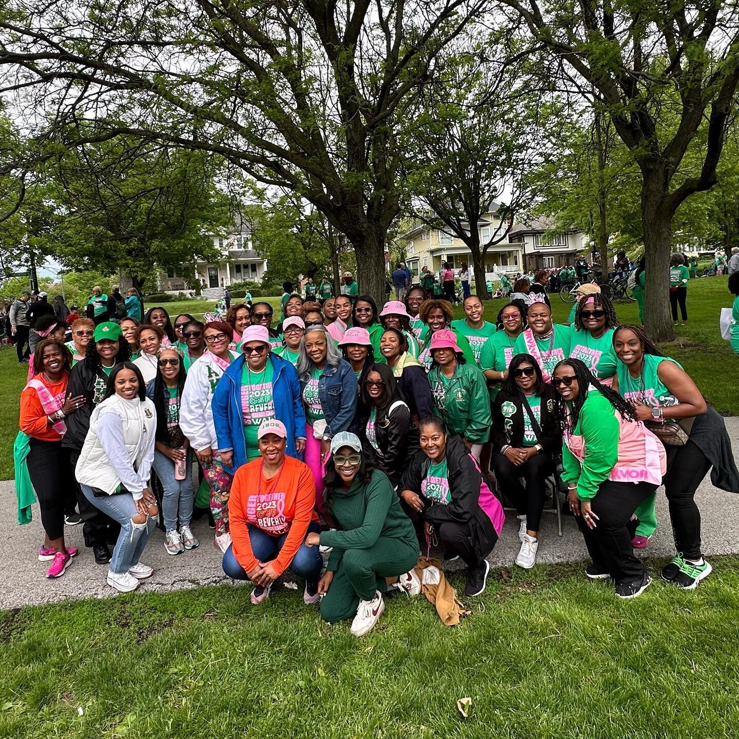 On Mother&rsquo;s Day, Phi Kappa Omega celebrated, honored and remembered the breast cancer community by participating in the 24th Annual OSF Beverly Breast Cancer Walk! 
 
#aka #akapko #akacentral #breastcancerawarenessmonth