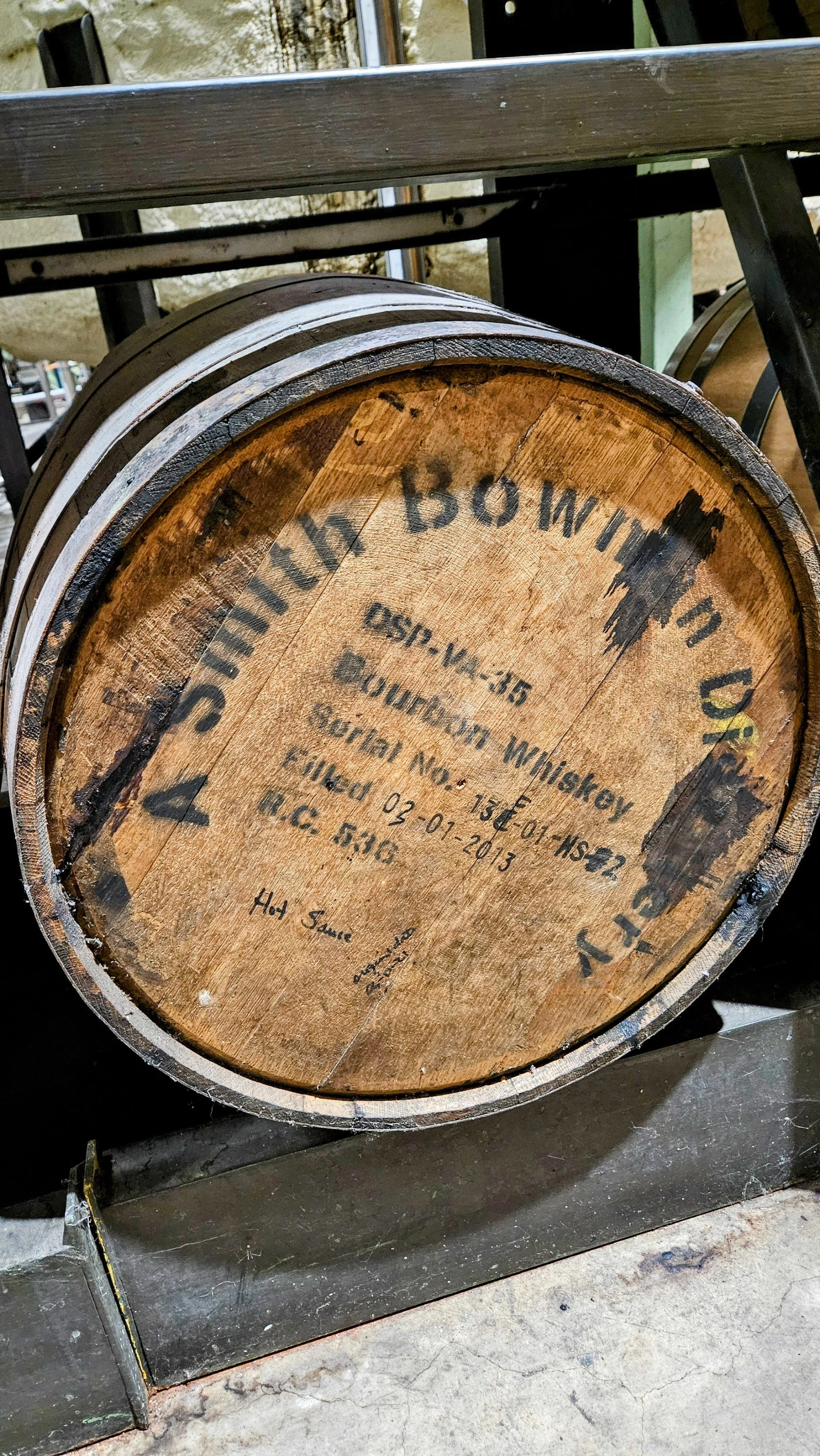 The infamous "hot sauce" barrel