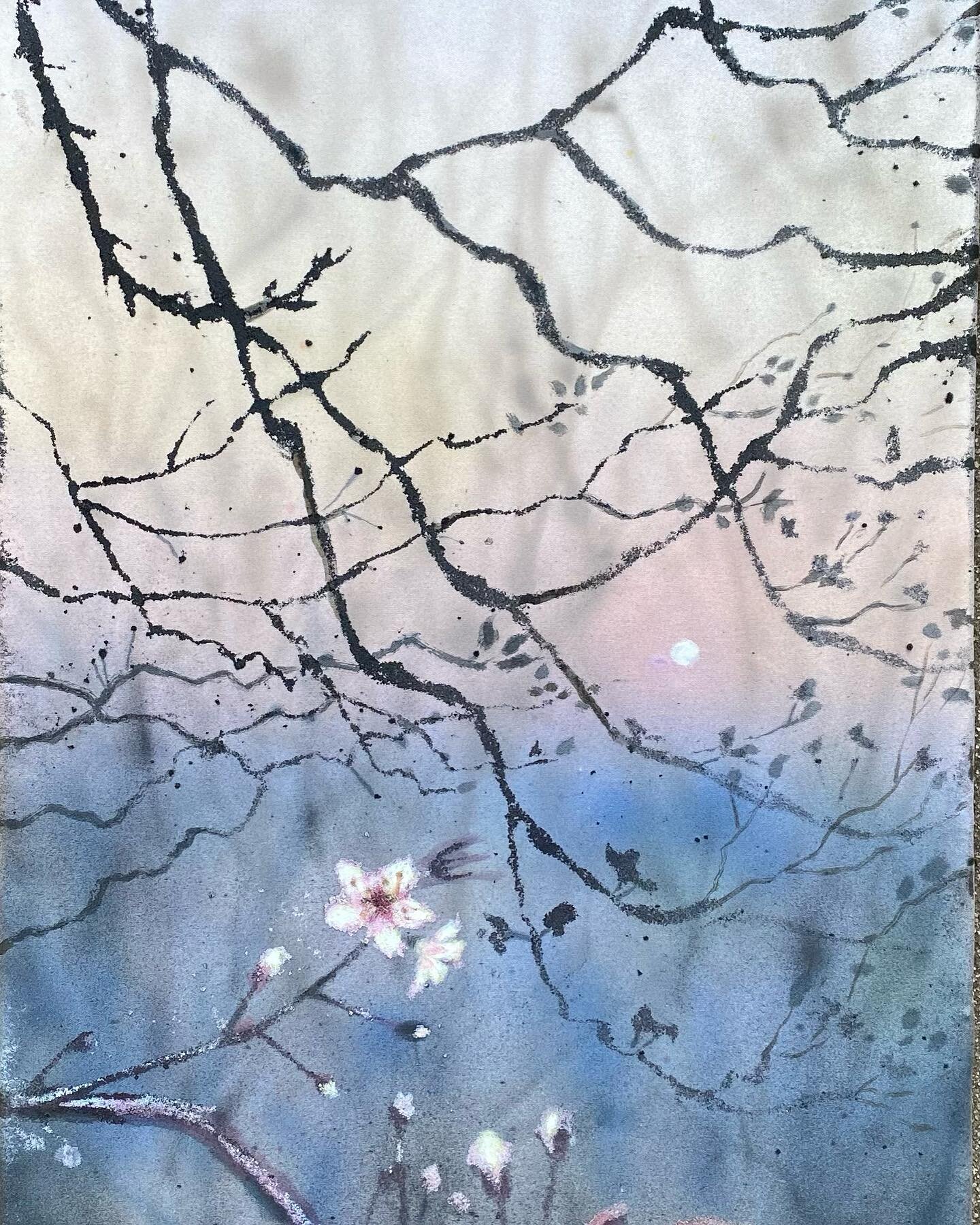 I&rsquo;m falling in love with spring this year, this winter got a little dark. This painting reminds me of a foggy spring morning walk. What&rsquo;s your favorite thing about spring? Shout out to Lindsey Frentrop for allowing me to use her photo as 